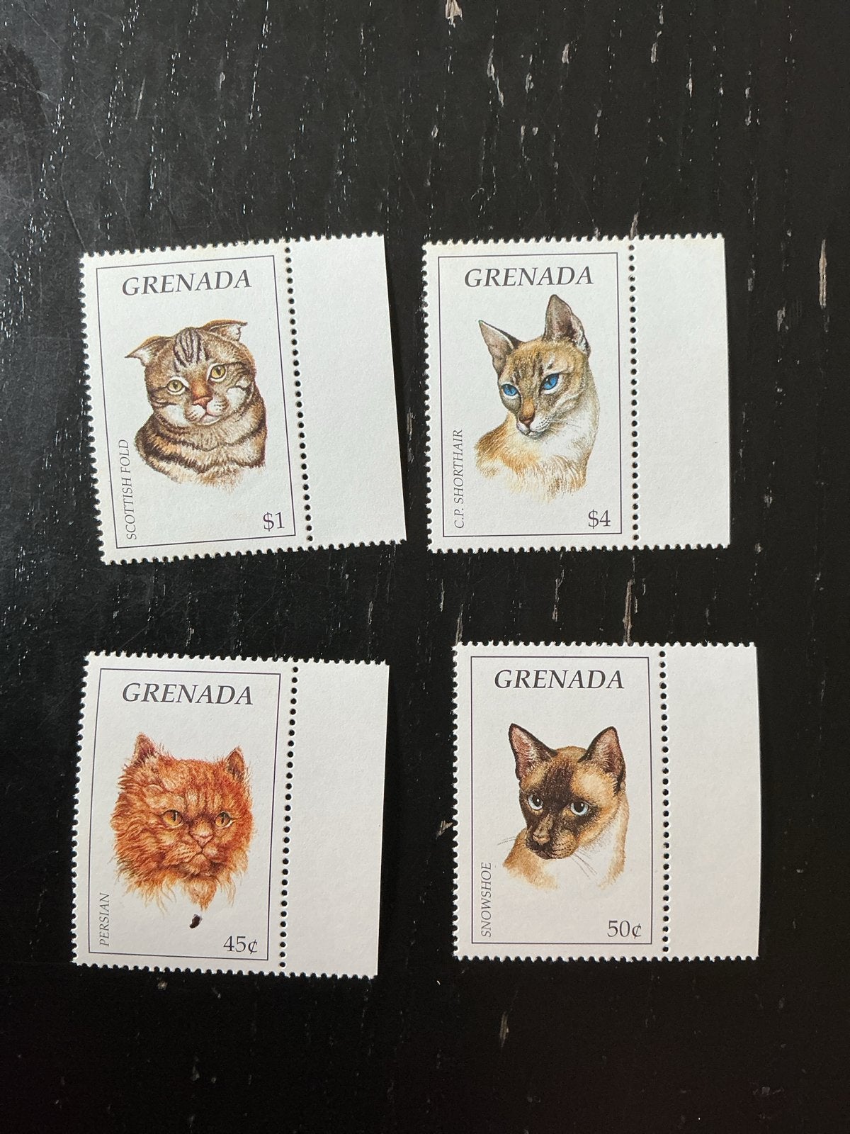 Grenada Postzegels Kattenrassen - Set van 4, Verzenden, Postfris