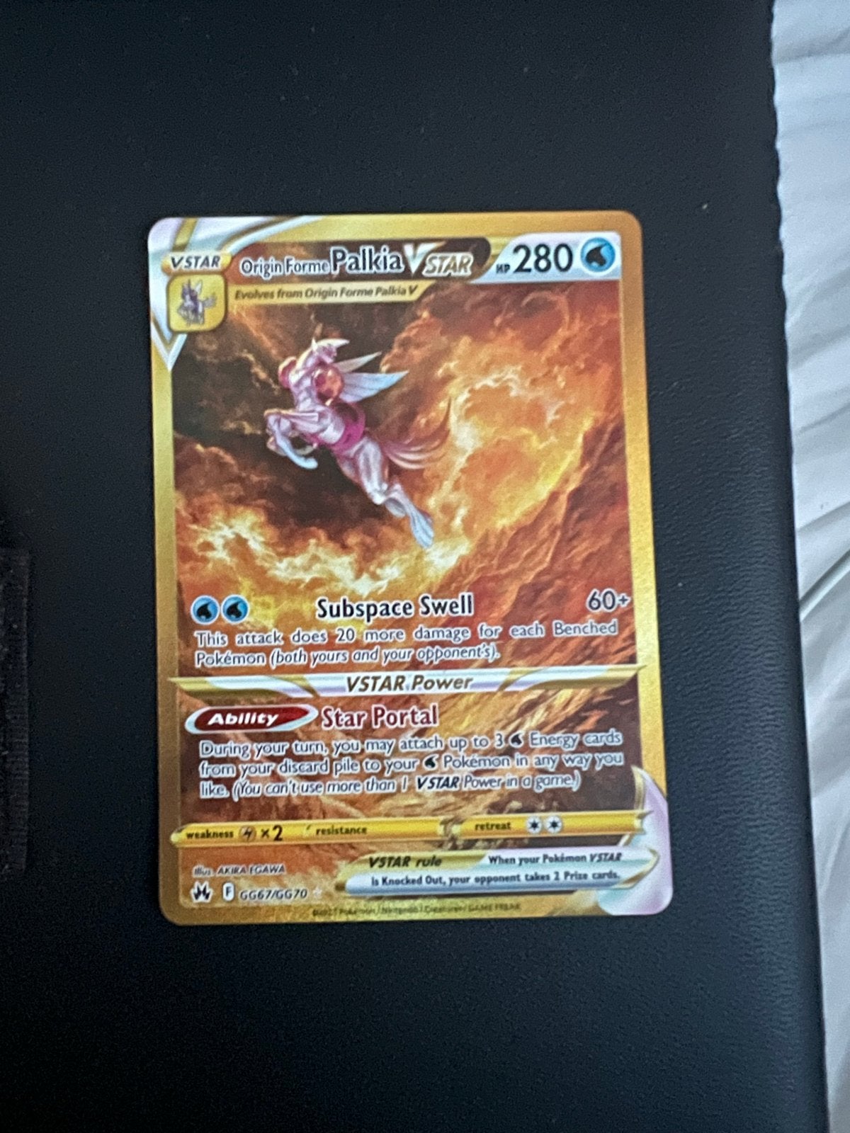 Origin Forme Palkia VSTAR Pokemon kaart - Near Mint, Hobby en Vrije tijd, Verzamelkaartspellen | Pokémon, Zo goed als nieuw, Losse kaart