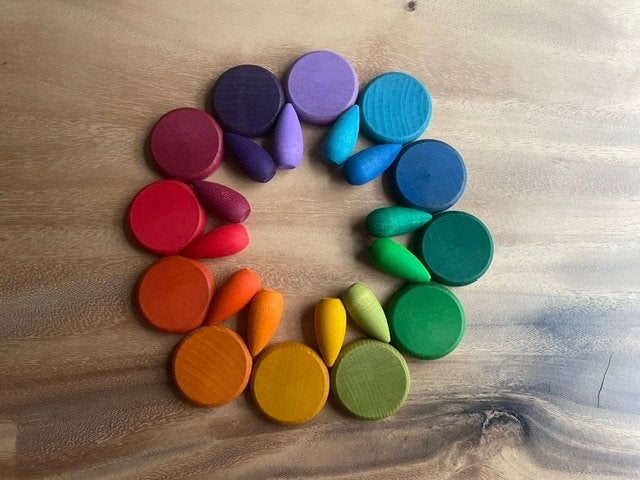 Grapat 24x regenboog: 12x munten en 12x sneeuwvlokken, NL, Grapat, Nieuw, Ophalen of Verzenden