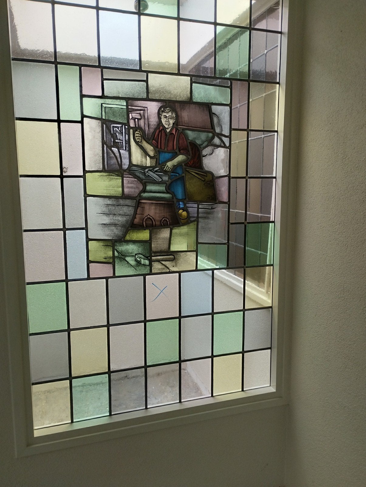 Glas in lood raam zonder kozijn, Ophalen of Verzenden, X, X, X