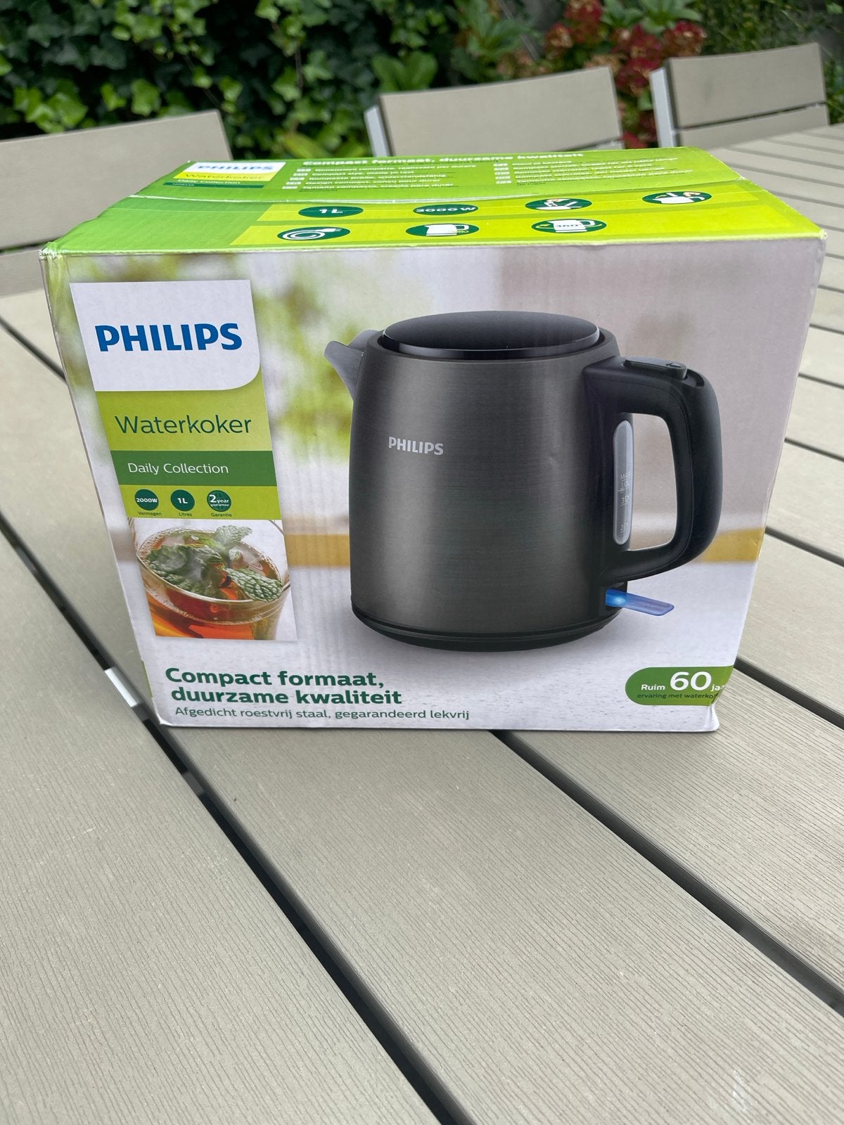 Philips Waterkoker Daily Collection - Nieuw in doos, Witgoed en Apparatuur, 1 tot 2 liter, Ophalen, Nieuw, Rvs