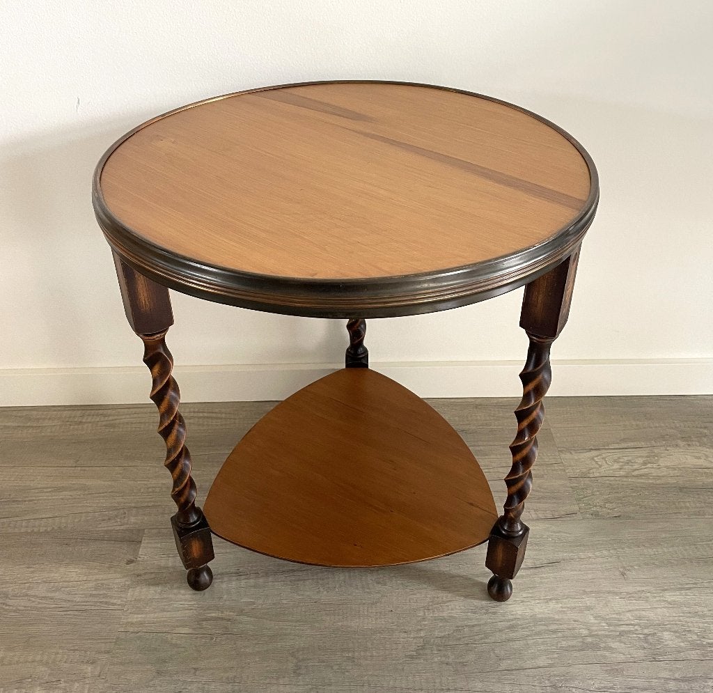 bijzettafeltje, rokerstafeltje jaren ’60 vintage, Huis en Inrichting, Tafels | Bijzettafels, 45 tot 60 cm, Minder dan 55 cm, Gebruikt
