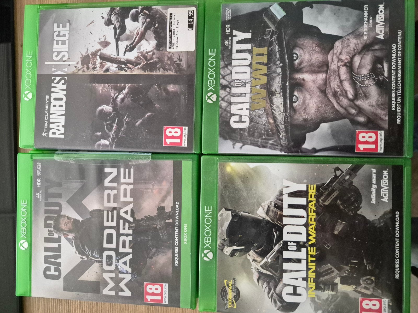 Xbox One Games: Call of Duty & Rainbow Six Siege, Online, Vanaf 18 jaar, Shooter, Verzenden