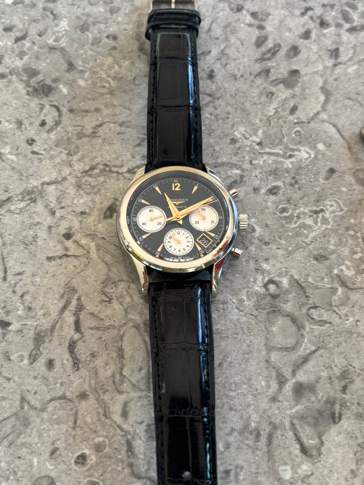 Longines column -wheel chronograph  heritage, Sieraden, Tassen en Uiterlijk, Met bandje, Polshorloge, Longines, 1960 of later
