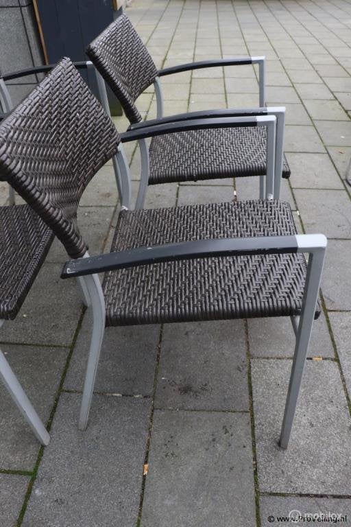 Online Veiling: Terrasstoelen, aluminium - 6 stuks, Gebruikt