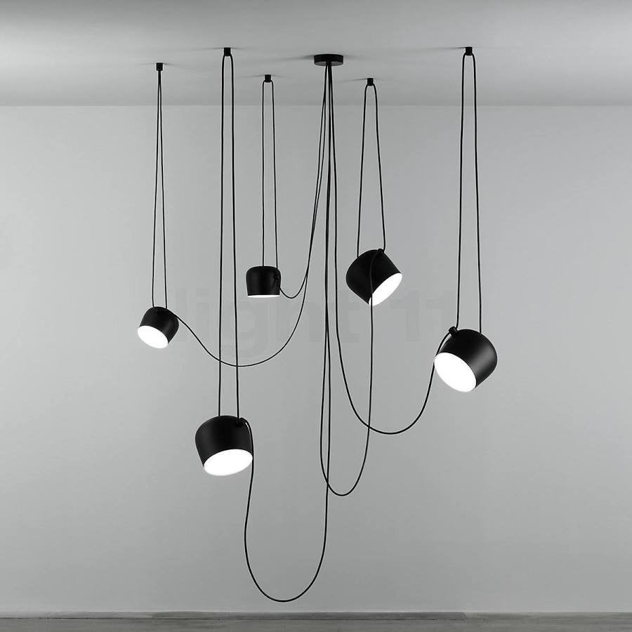 Flos AIM 5 cluster hanglamp LED zwart, Ophalen of Verzenden, Zo goed als nieuw, Modern - Design, Overige fittingen