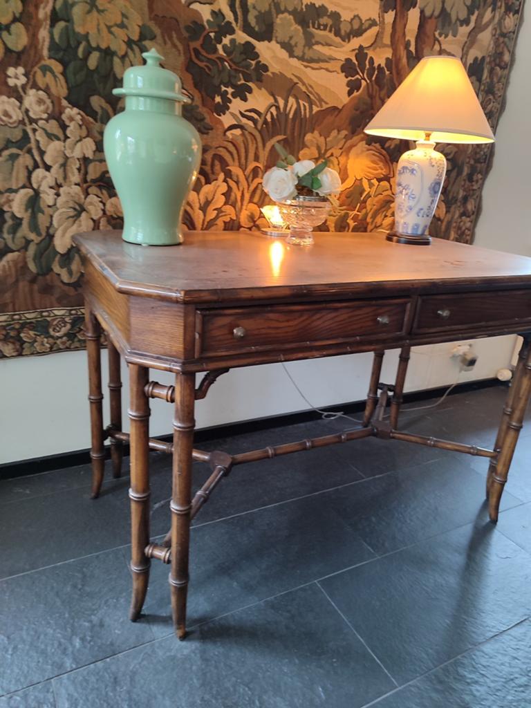 Tafel met acht poten faux bamboe , bieden via marktplaats, Ophalen