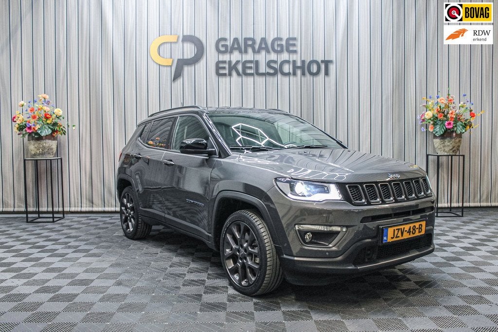 Jeep COMPASS 4xe 240 Plug-in Hybrid Electric S|Leer|Carplay|, Auto's, Automaat, 4 cilinders, Bedrijf, Vierwielaandrijving