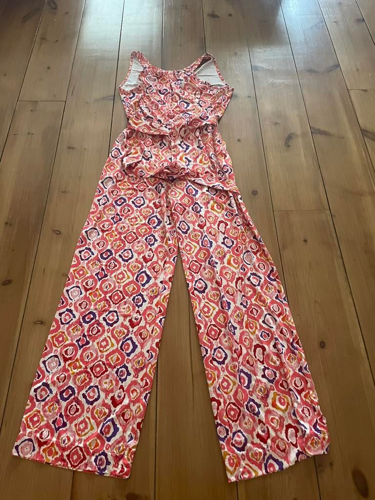 Leuke gekleurde travelstof jumpsuit Studio Anneloes, XL, Kleding | Dames, Jumpsuits, Ophalen of Verzenden, Zo goed als nieuw, Maat 46/48 (XL) of groter