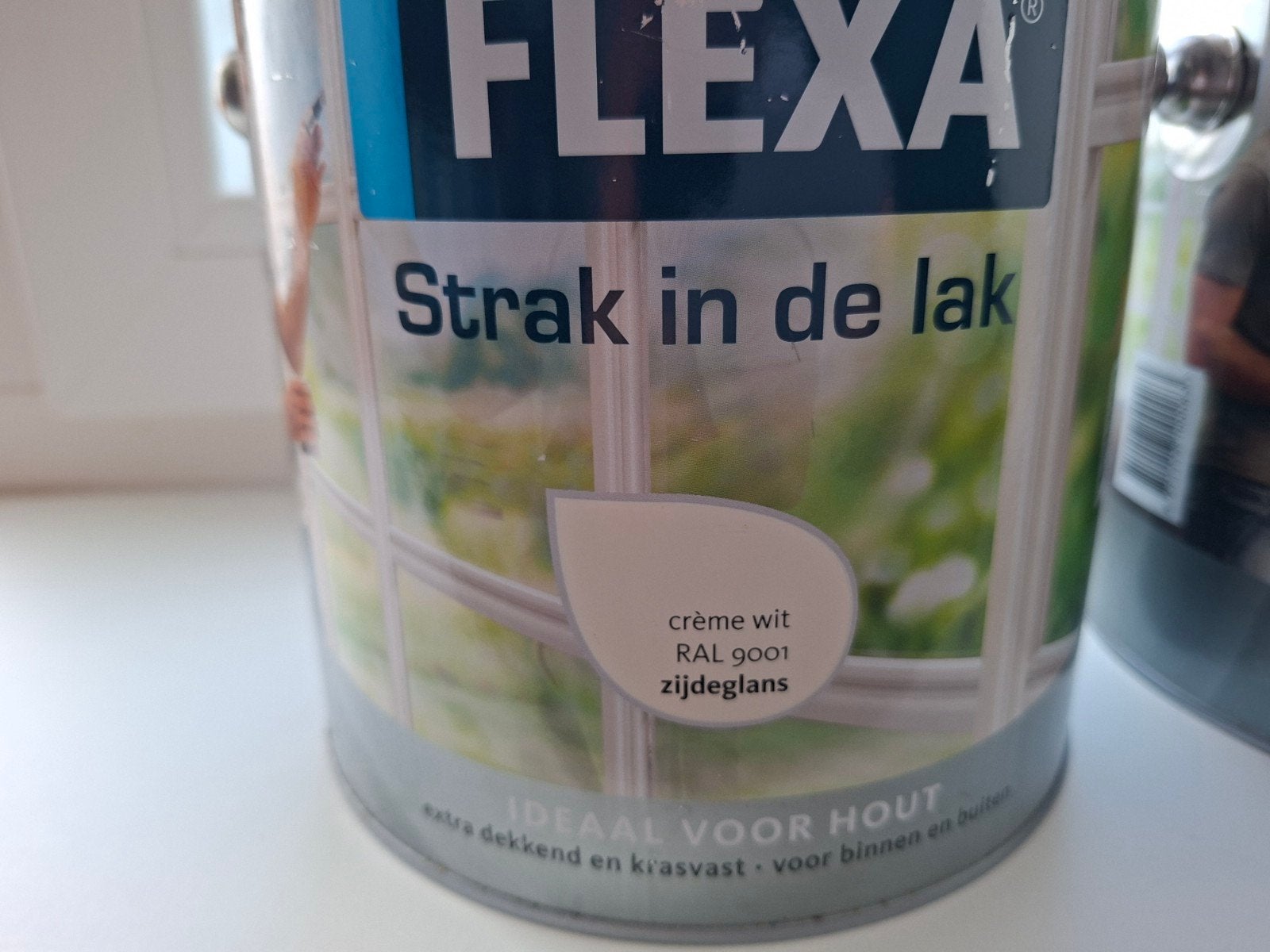 Flexa Strak in de Lak - Crème wit RAL 9001 zijdeglans, Ophalen, Nieuw, Verf