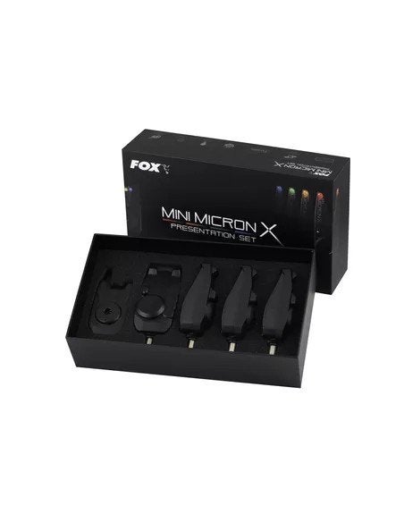 Fox Mini Micron X Set - Beetmelderset 4 rods., Watersport en Boten, Hengelsport | Karpervissen, Ophalen of Verzenden, Nieuw, Overige typen