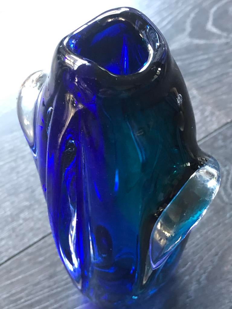 Murano Sommerso vaas, Overige kleuren, Ophalen of Verzenden, Minder dan 50 cm, Glas
