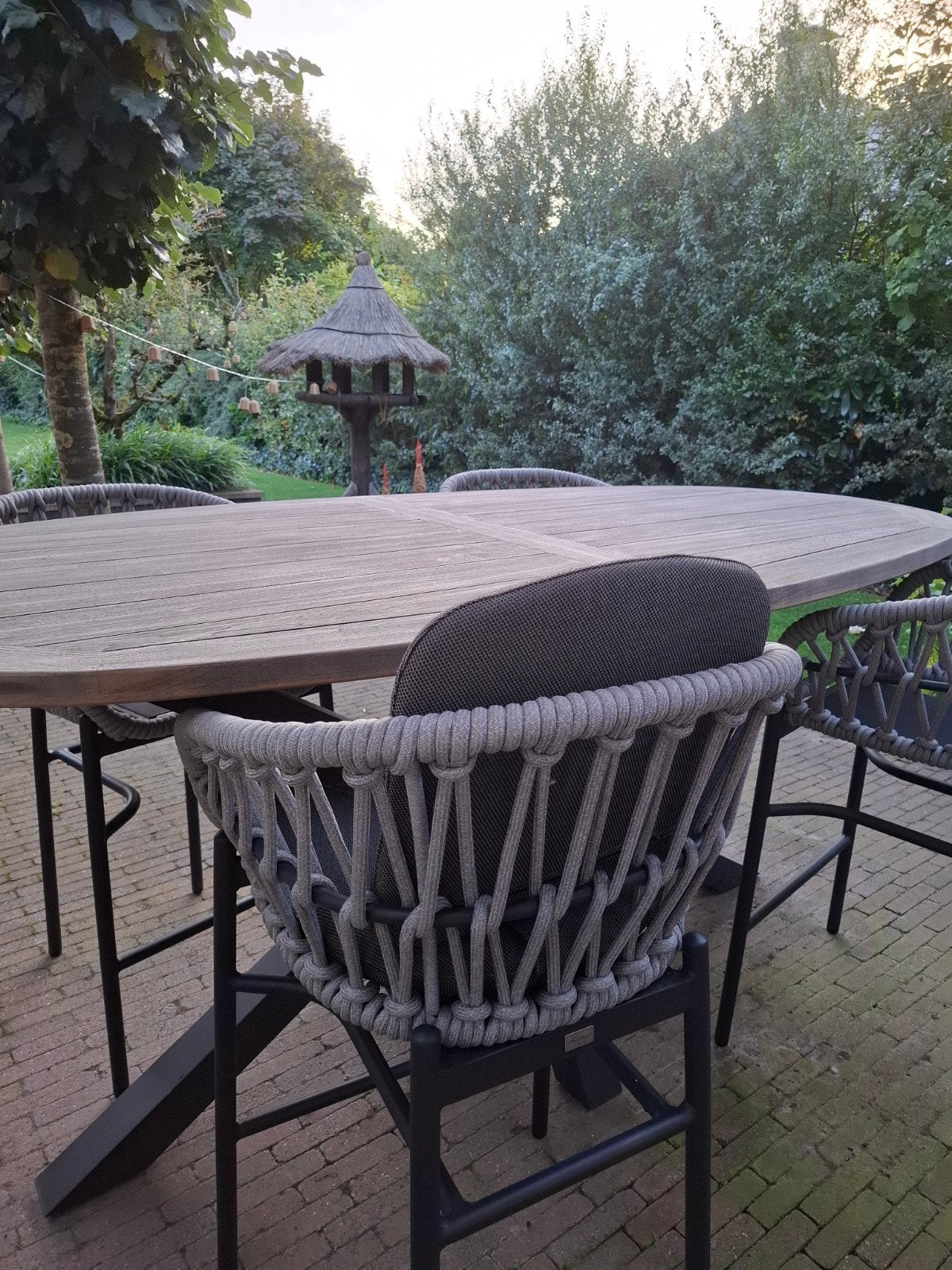 Nieuwe tuinset, hoge tafel met 4 krukken., Ophalen, Nieuw, Aluminium, 4 zitplaatsen