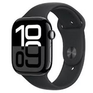 Nieuwe Apple Watch 10 46mm GPS Zwart Aluminium sportbandje, Apple, Apple, Zwart, IOS
