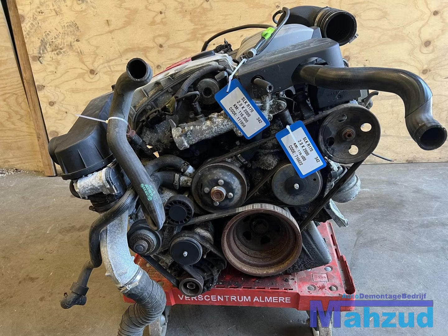 MERCEDES SLK R170 2.0 Kompressor Motor motorblok 111958, Info@fabrikant.eu, Fabrikantstraat 1
1000 AA  Amsterdam, NL, Ophalen of Verzenden