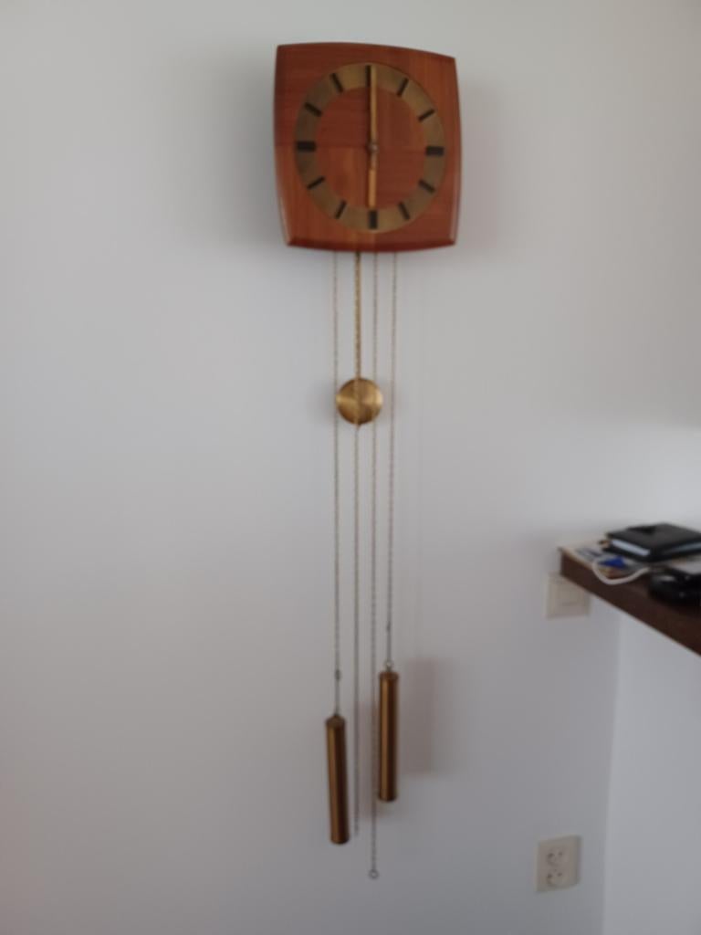 Wandklok, met gewichten en slinger, Ophalen of Verzenden, Wandklok