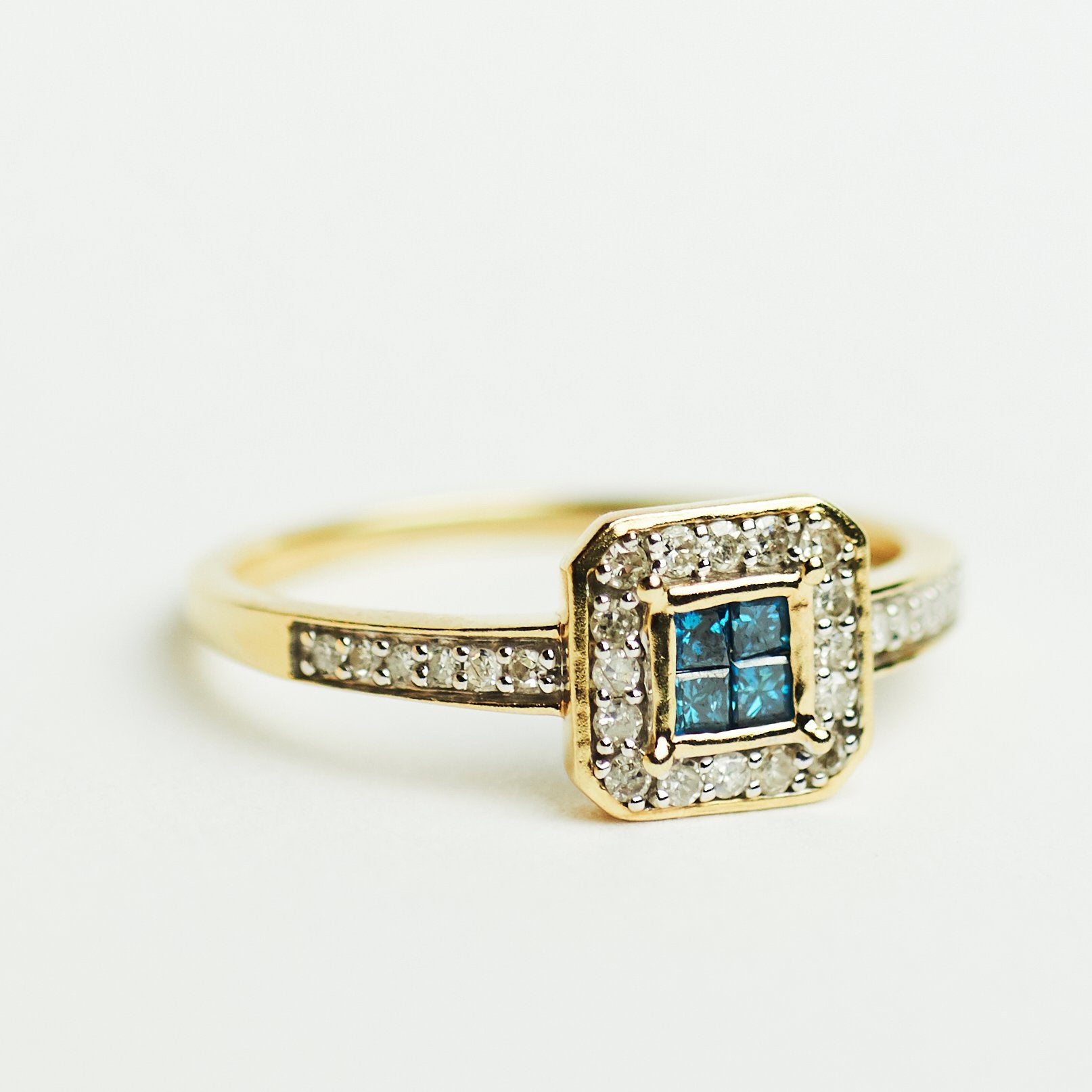 Vintage ring, 18 tot 19, Blauw, Ophalen of Verzenden, Zo goed als nieuw