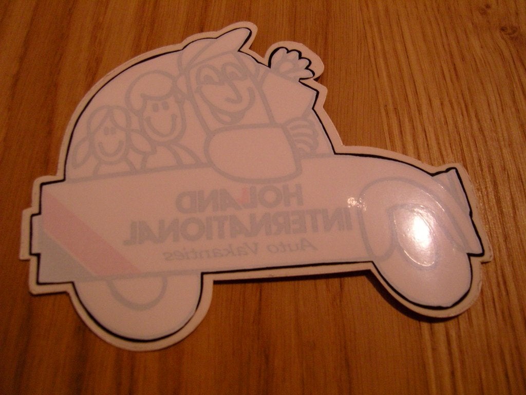 sticker raamsticker 2CV auto vakanties holland international, Verzamelen, Stickers, Ophalen, Zo goed als nieuw
