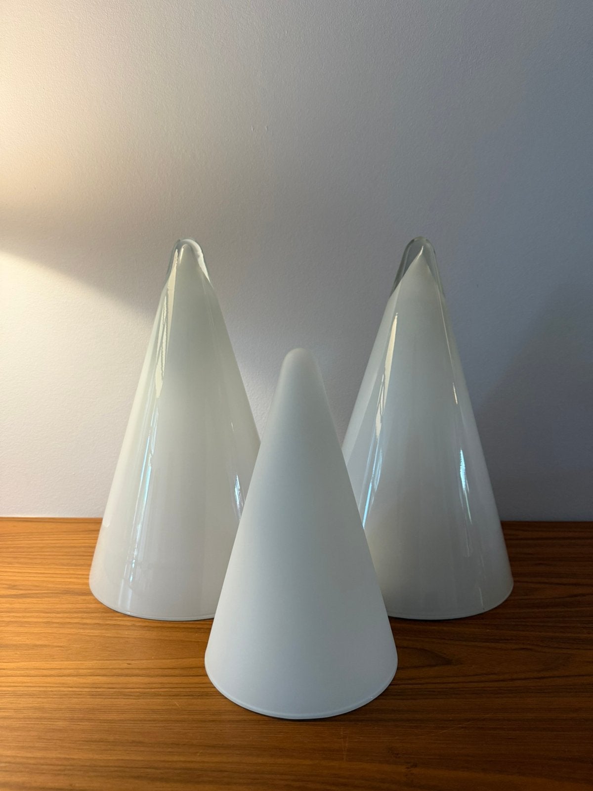 3x tafellamp, TeePee SCE, France, glas, vintage, jr 70/80, Huis en Inrichting, Ophalen of Verzenden, Zo goed als nieuw, Glas, Vintage