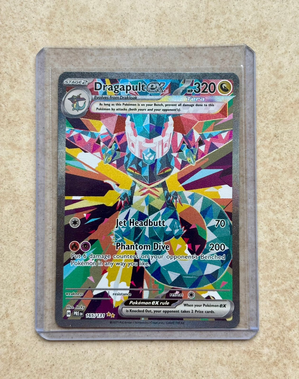 Dragapult ex Tera (165/131) Pokémon; Prismatic Evolutions ‼️, Ophalen of Verzenden, Nieuw, Losse kaart, Foil