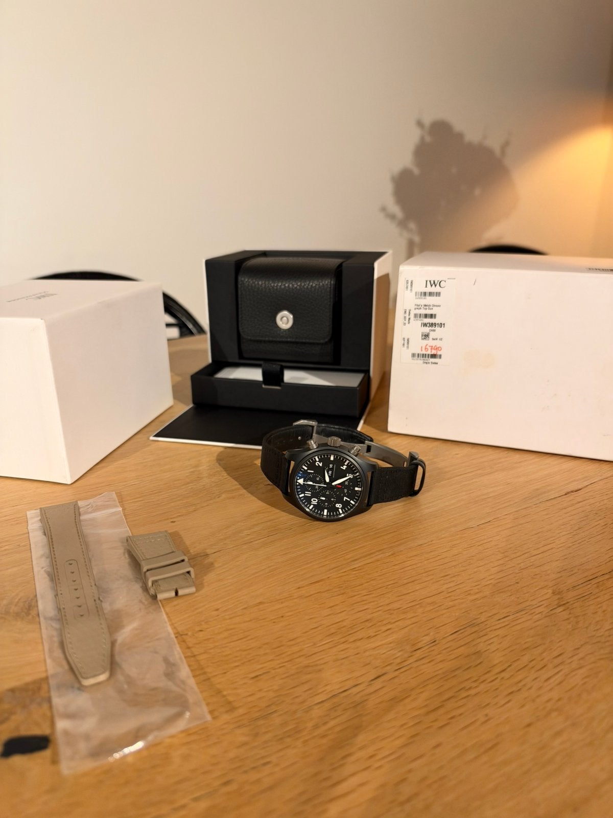 IWC Pilot’s Watch Chronograph TOP GUN – Mint Condition, Ophalen, Zo goed als nieuw, Leer, Overige merken