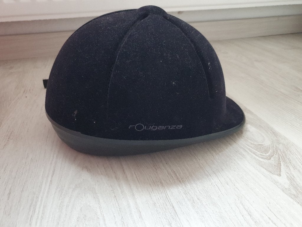 Paardrijcap Fouganza Fluweel (52 - 56 cm), Dieren en Toebehoren, Ophalen of Verzenden, Gebruikt