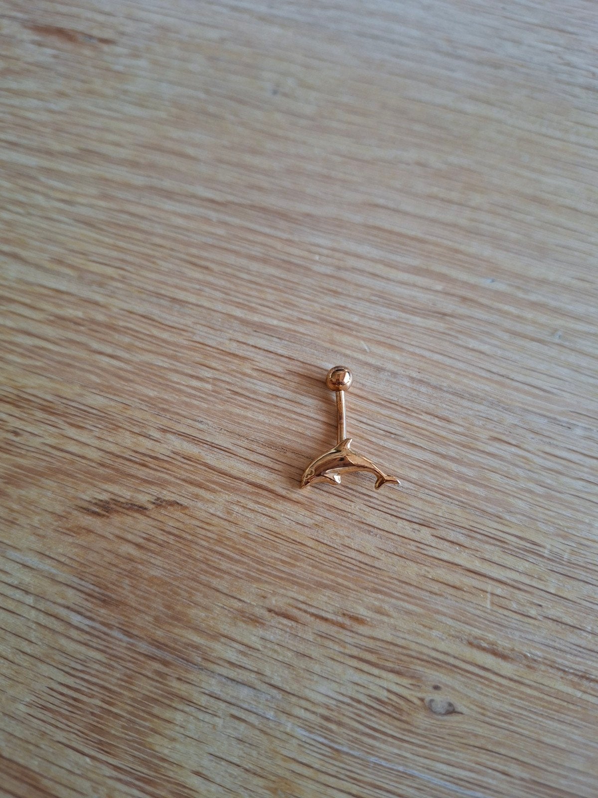 NIEUW! 14k gouden navelpiercing met dolfijn (9 stuks), Sieraden, Tassen en Uiterlijk, Piercings, Ophalen of Verzenden, Nieuw, Goud