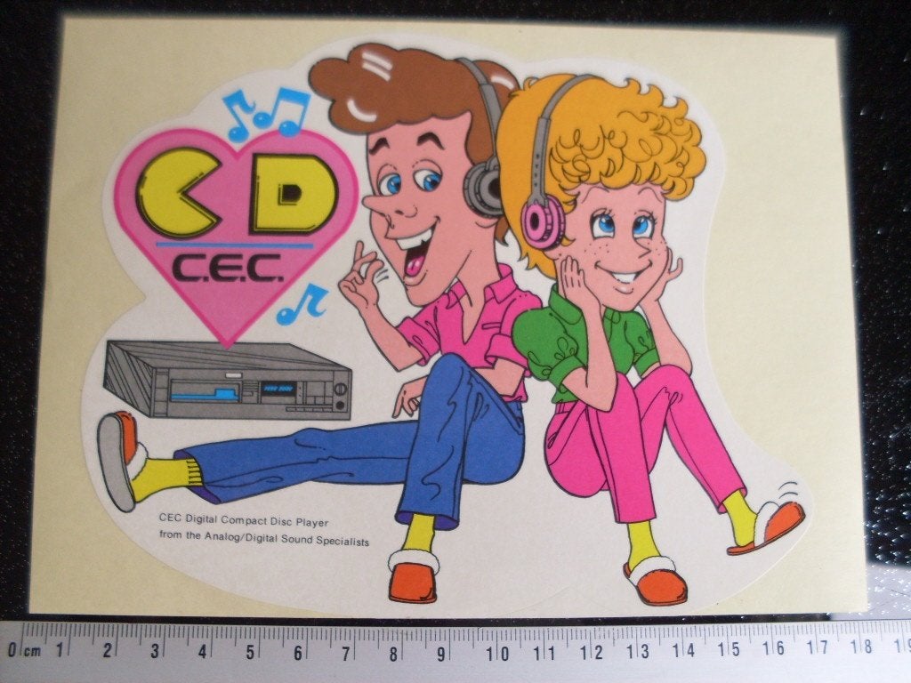 sticker c.e.c. digital compact disc player Chuo Denki, Verzenden, Zo goed als nieuw, Merk