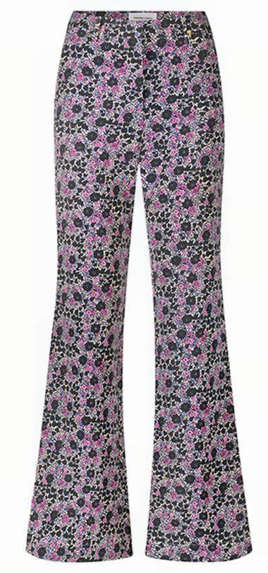 Leuke roze/grijs/blauw/wit gebloemde FABIENNE CHAPOT broek, Paars, Zo goed als nieuw, Fabienne Chapot, Lang