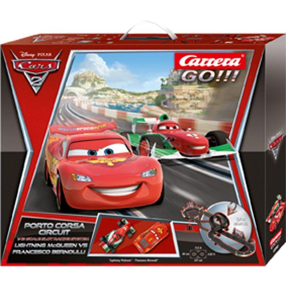 Carrera Go! Cars 2 Porto Corsa Racebaan Bliksem McQueen, Kinderen en Baby's, Speelgoed | Racebanen, Nieuw, Racebaan, Elektrisch