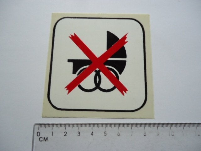 sticker oud Verbod KINDERWAGEN bus tram metro trein ov, Verzamelen, Verzenden, Zo goed als nieuw, Bedrijf of Vereniging
