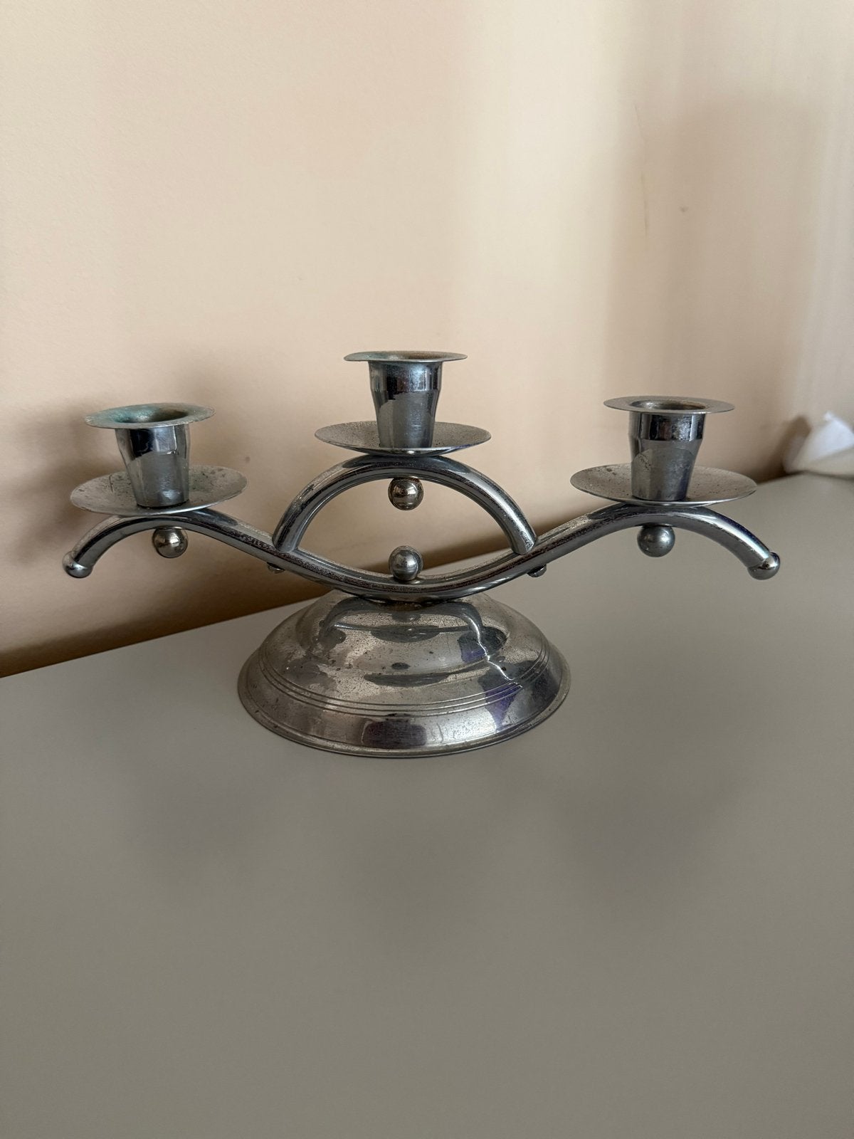 Art deco kandelaar, Ophalen of Verzenden, Overige materialen