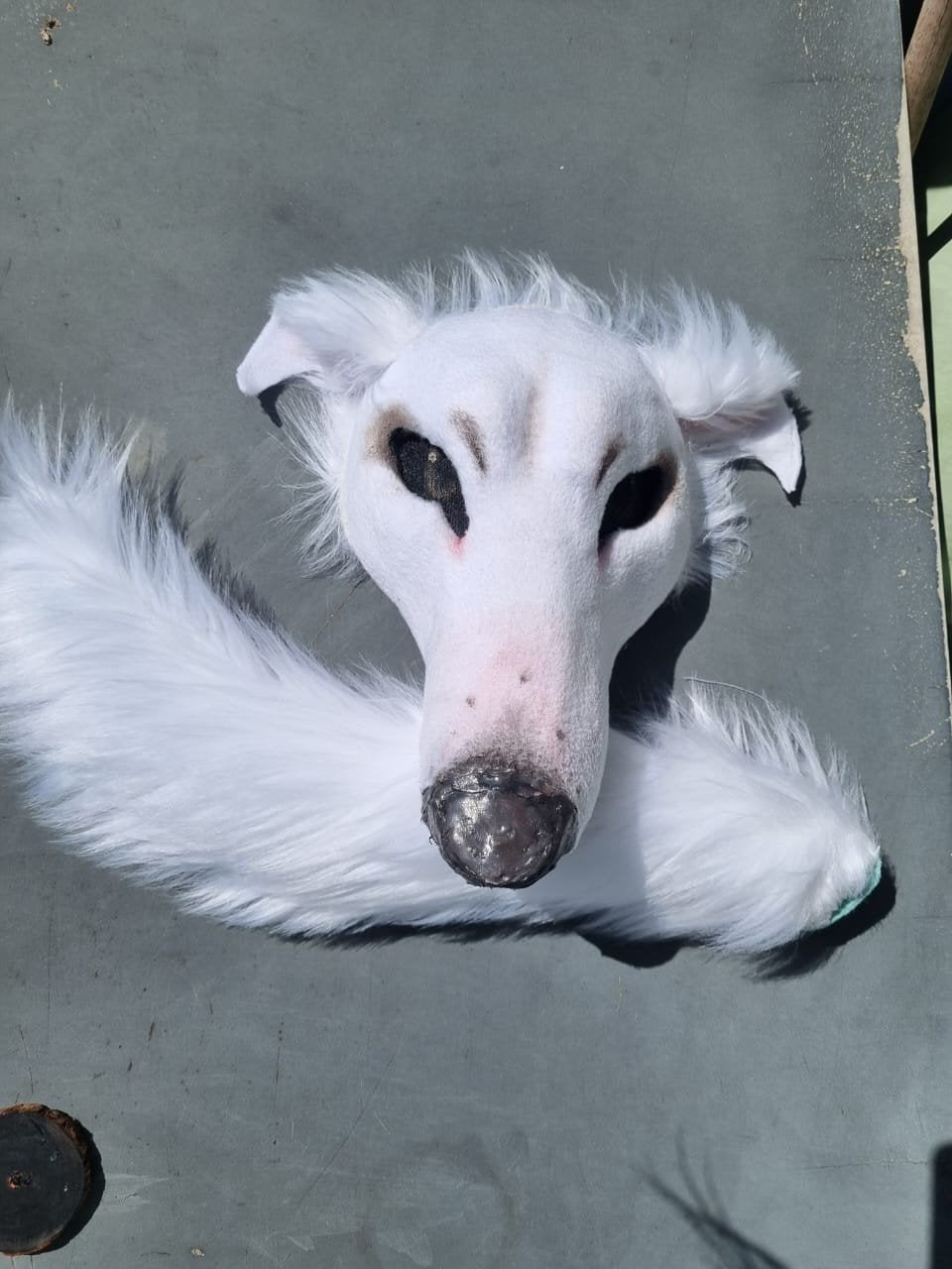 Borzoi the Rain Mask en Staart - Premade Fursuit Onderdelen, Hobby en Vrije tijd, Ophalen of Verzenden