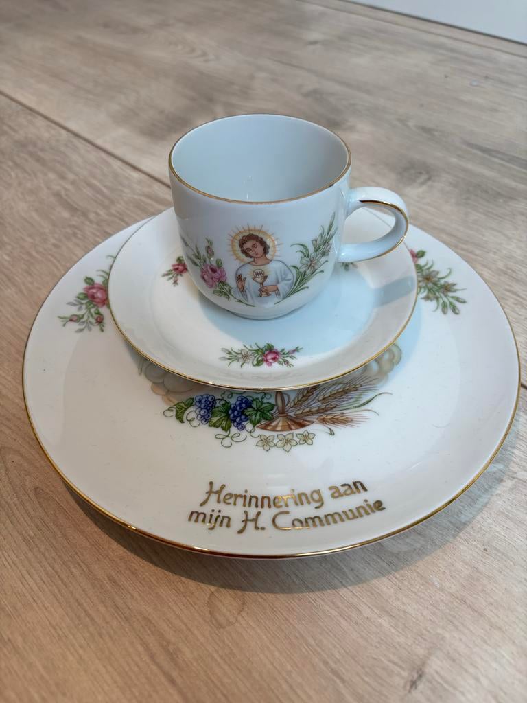 Communie servies set - Herinnering aan mijn H. Communie, Ophalen of Verzenden, Zo goed als nieuw