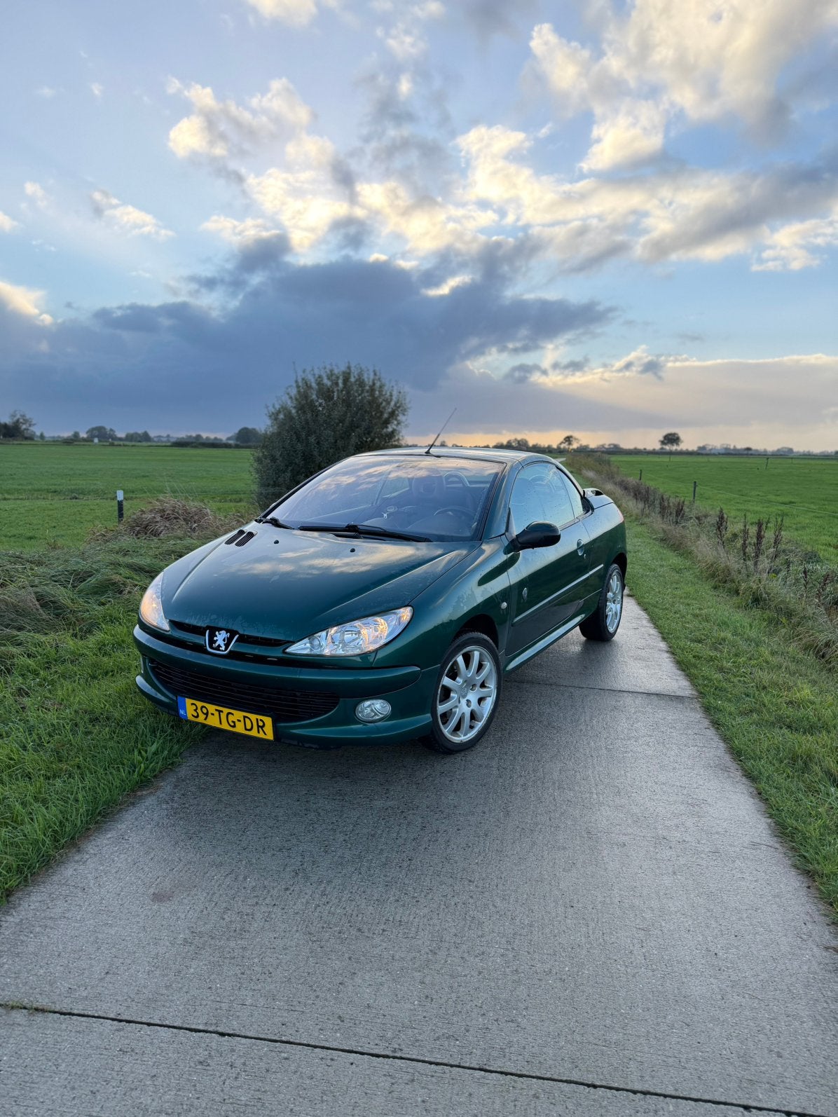 Peugeot 206 2.0 16V CC 2003 Groen, Auto's, 136 pk, 4 cilinders, Cabriolet, 4 stoelen