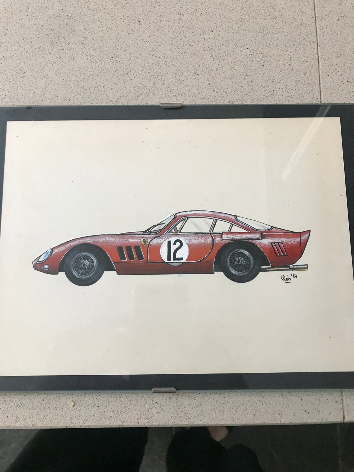 Ferrari GTO tekening, Ophalen of Verzenden, Zo goed als nieuw, Auto's