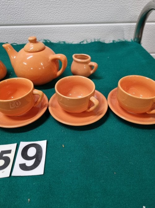 Mini servies zalm rose, Antiek en Kunst, Ophalen of Verzenden