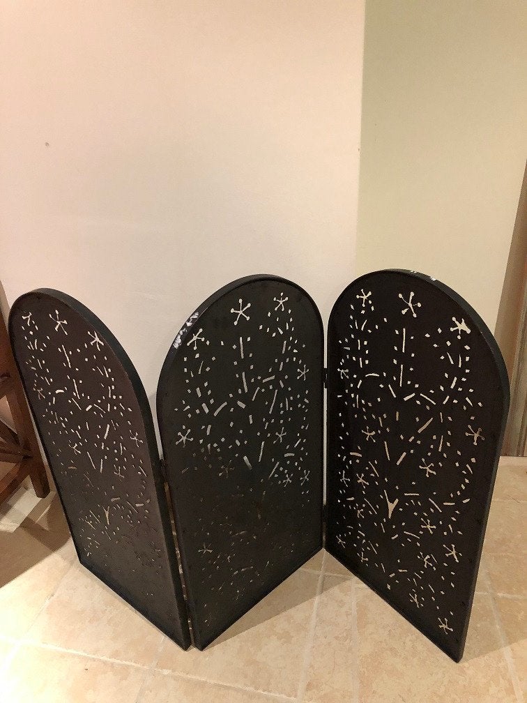 Metalen 3-delig haardscherm RAAMSCHERM WAND PANEEL, Wilms, Nieuw, Ophalen of Verzenden, Info@houseofcoco.nl