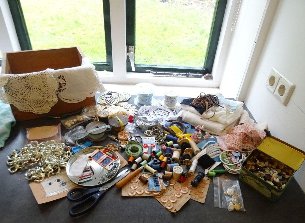 Houten fournituren kistje., Ophalen of Verzenden, Gebruikt