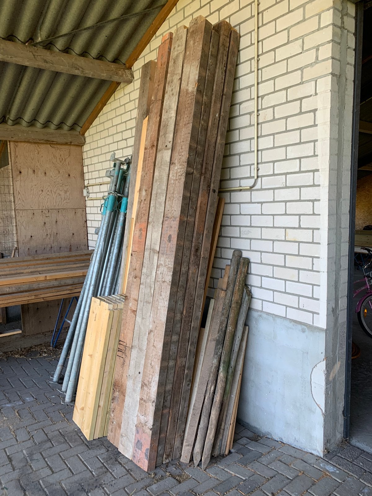 Vuren balken gebruikt 75x175x3200mm 12 stuks, Ophalen, Zo goed als nieuw, Balk, Vuren