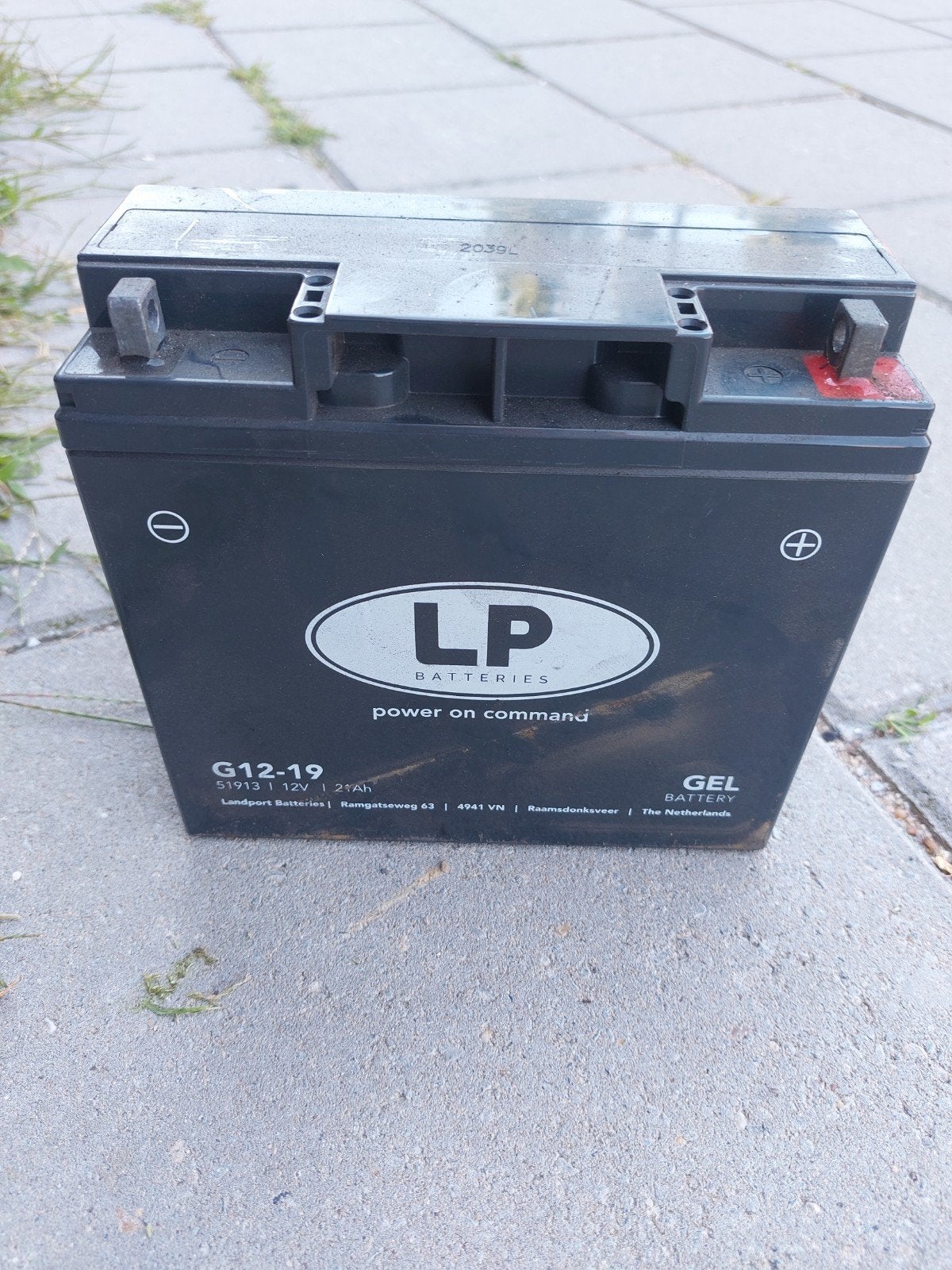 Landport gel-accu 3jr oud altijd onder druppellader, Motoren, Ophalen of Verzenden, Gebruikt