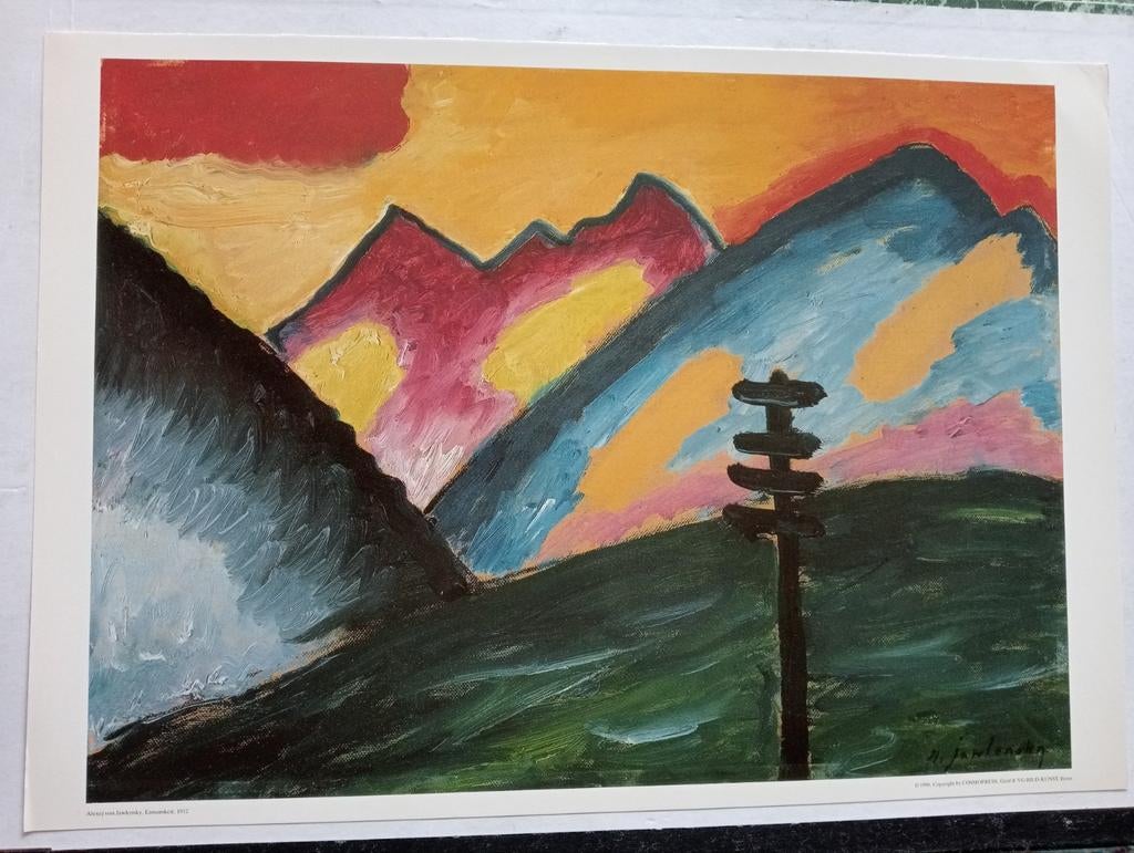 Alexej von Jawlensky print Expressionistisch landschap, Ophalen of Verzenden