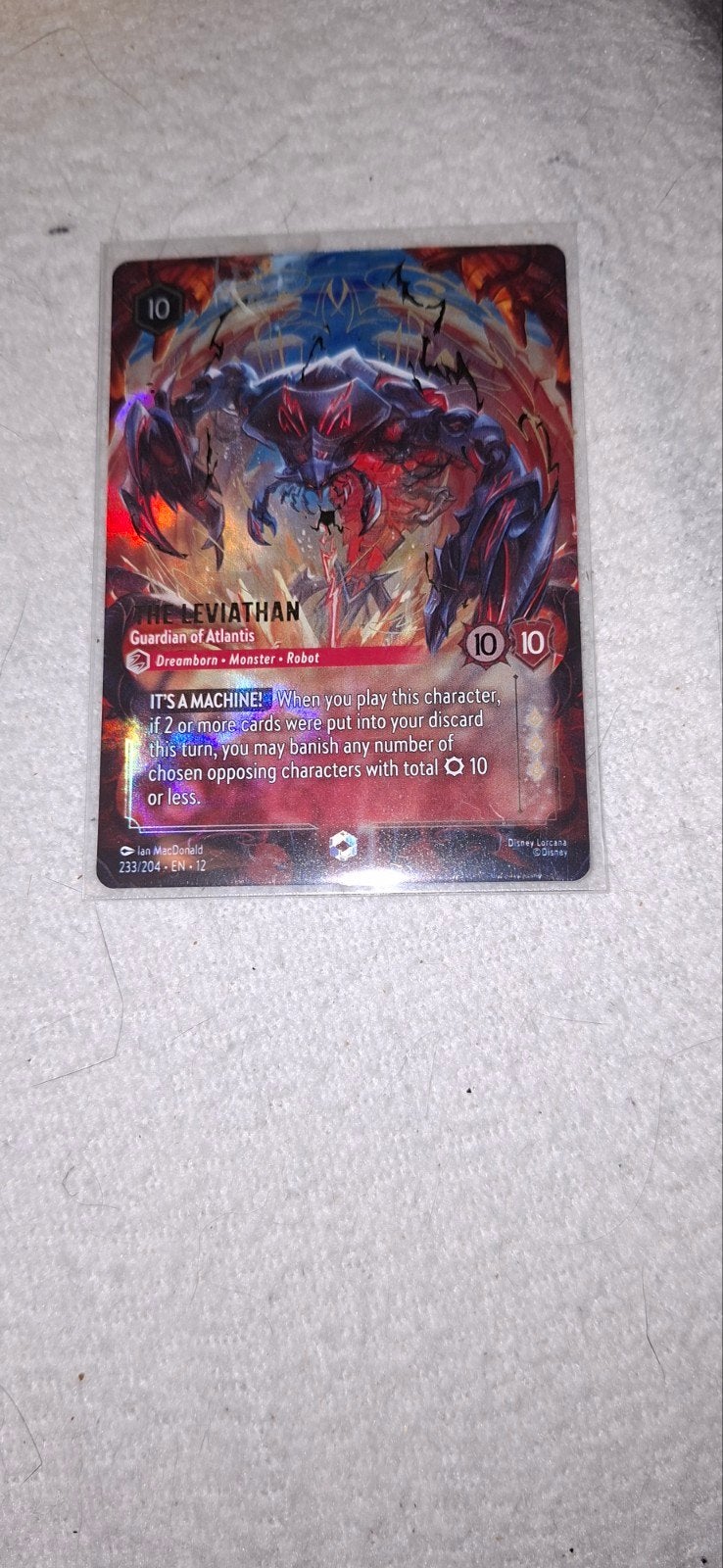 Disney Lorcana The Leviathan 233/204 EN-12 Foil, Ophalen of Verzenden, Nieuw, Losse kaart, Foil