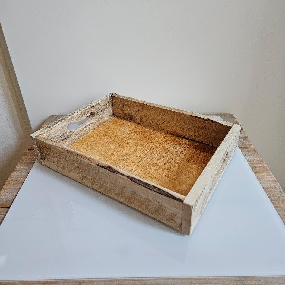 DIY sloophouten dienblad (39x38x7,5 cm), Ophalen of Verzenden, Zo goed als nieuw, Rechthoekig, Hout