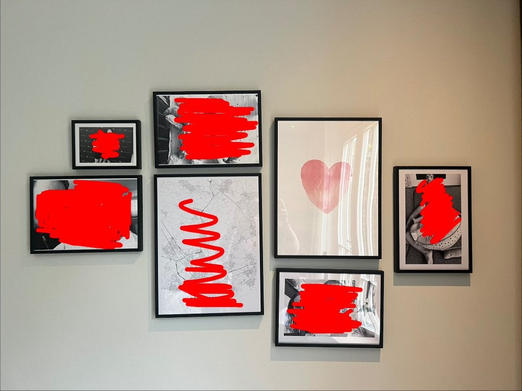 Zeven zwarte fotolijsten van Desenio, Ophalen, 40 cm, Zo goed als nieuw, Zwart