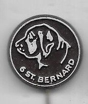 SINT BERNARD HONDEN DIEREN SPELD ZWART, Ophalen of Verzenden, Gebruikt, Dier of Natuur, Speldje of Pin