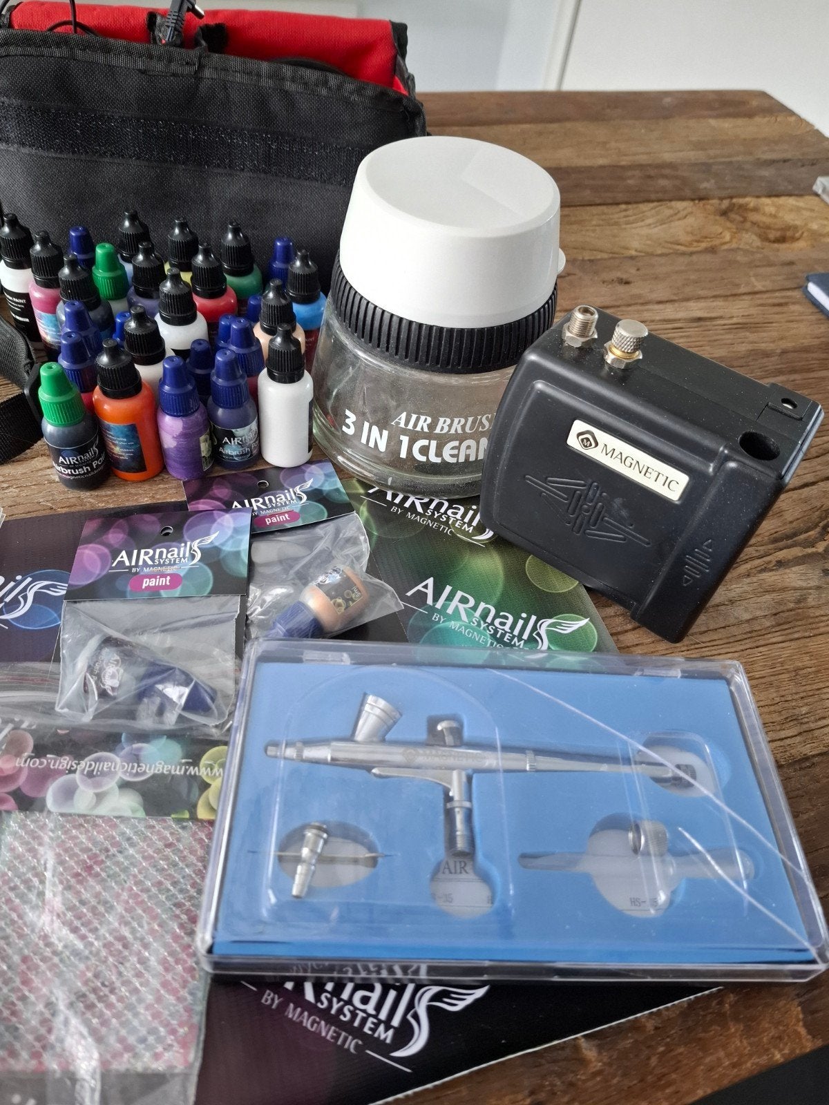 Magnetic Airnails airbrush set voor nageldesign, Ophalen of Verzenden, Gebruikt