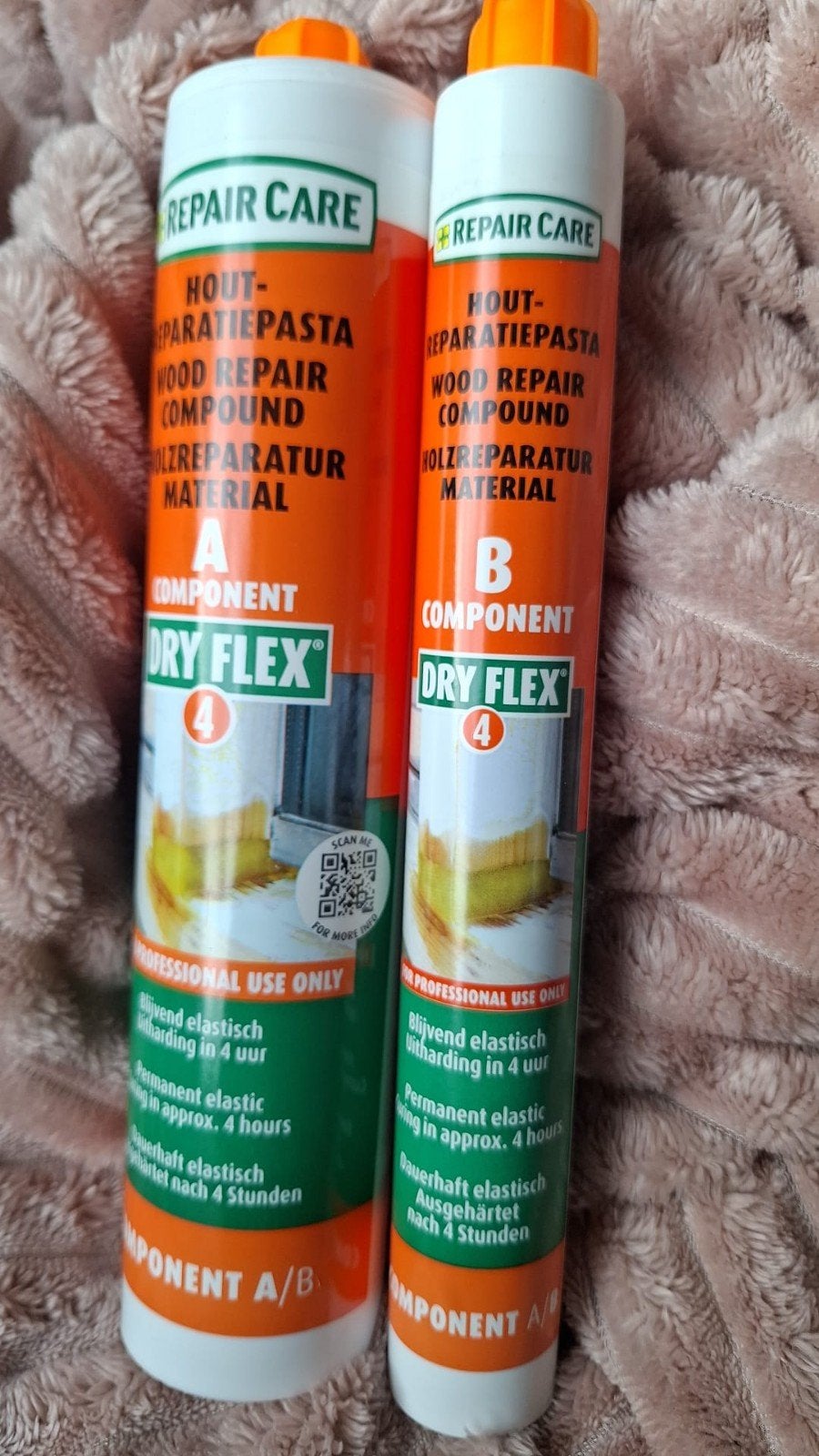 Repair Care Dry Flex 4 Houtreparatiepasta A+B, Minder dan 5 liter, Ophalen of Verzenden, Nieuw, Oranje