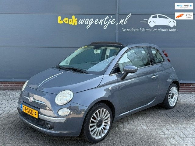 Fiat 500 C 0.9 TwinAir Lounge Cabrio *airco *bluetooth *16", Euro 5, 86 pk, Gebruikt, Cabriolet