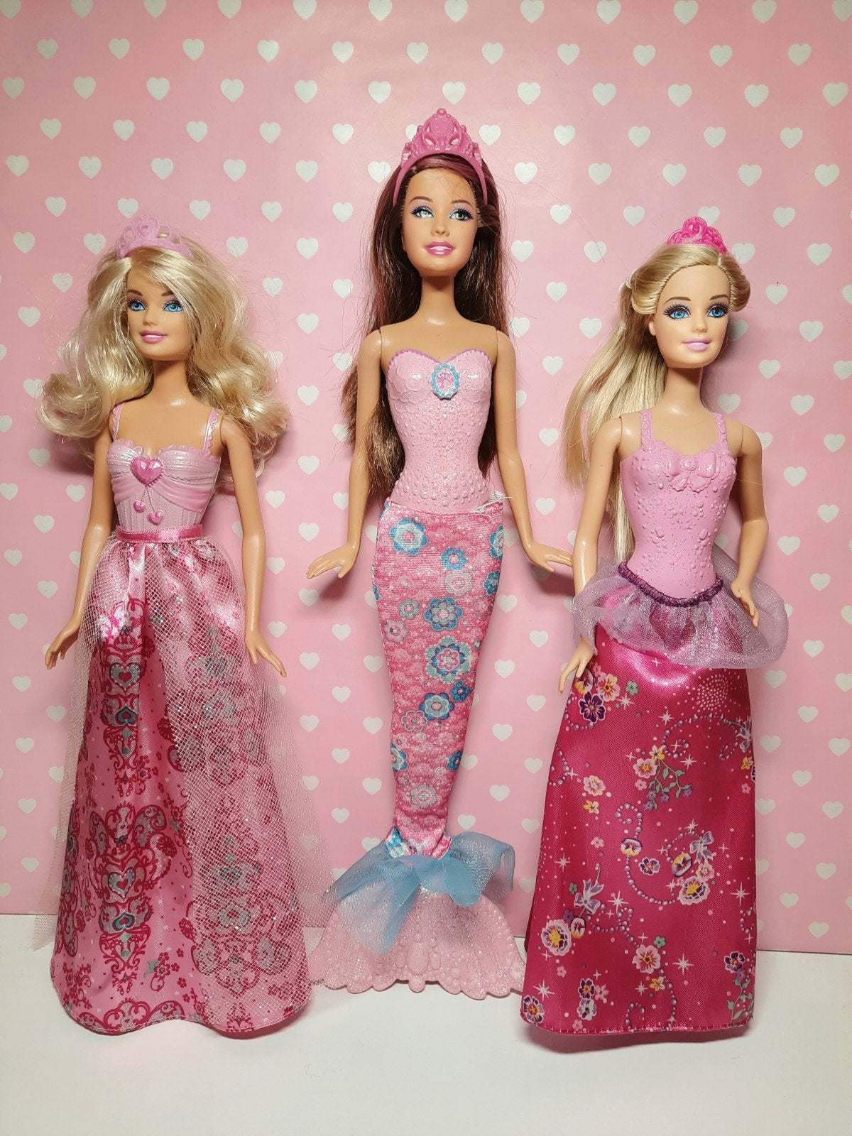 Barbie Mix & Match Poppen Set - 3 Stuks incl. Zeemeermin, Ophalen of Verzenden, Gebruikt, Barbie